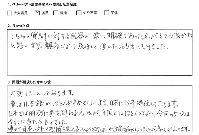 質問への回答が常に明確で良かったです